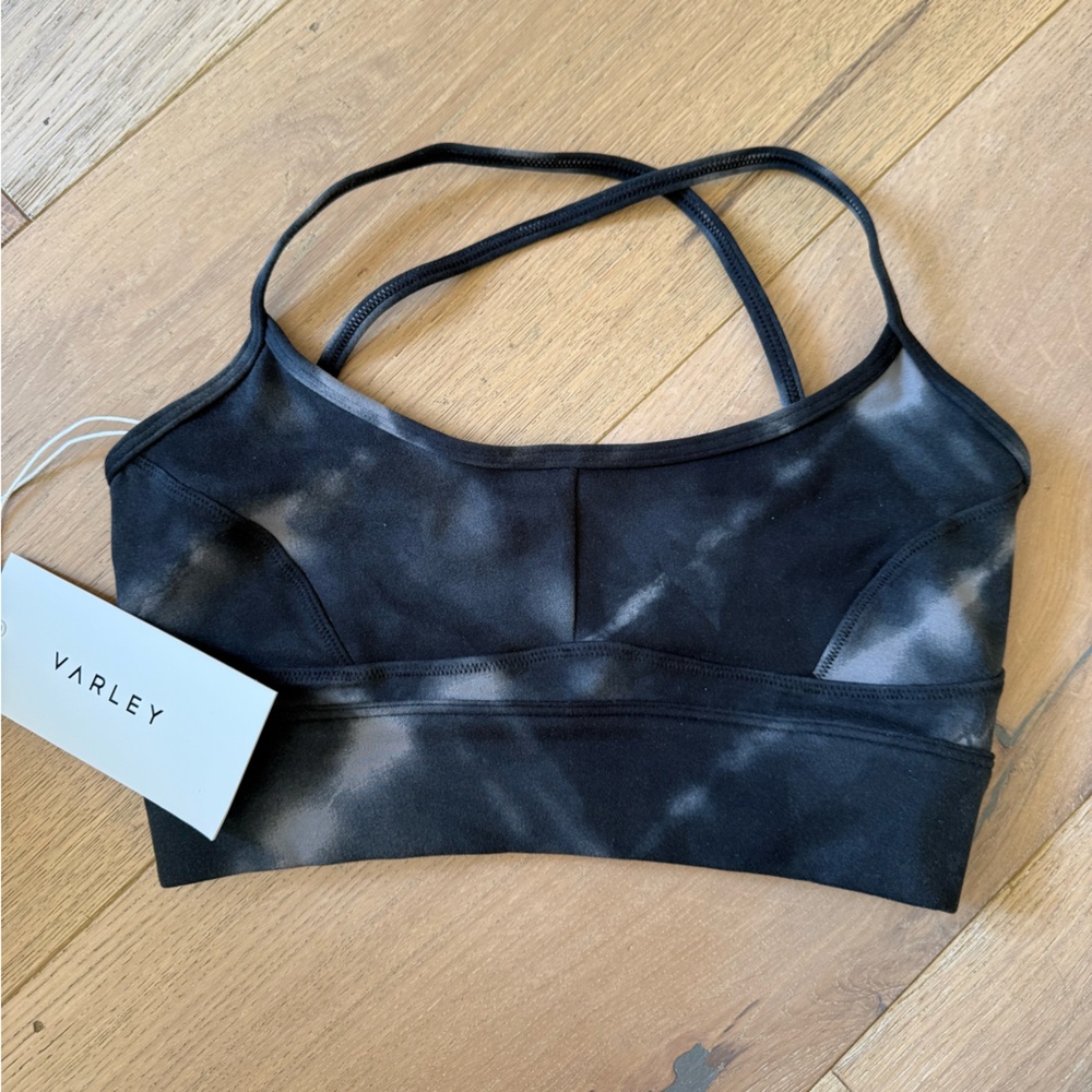 Varley NEW Black Sports Bra Seamless Design